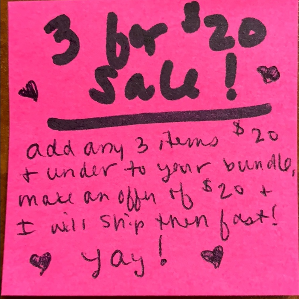 3 for $20 SALE!